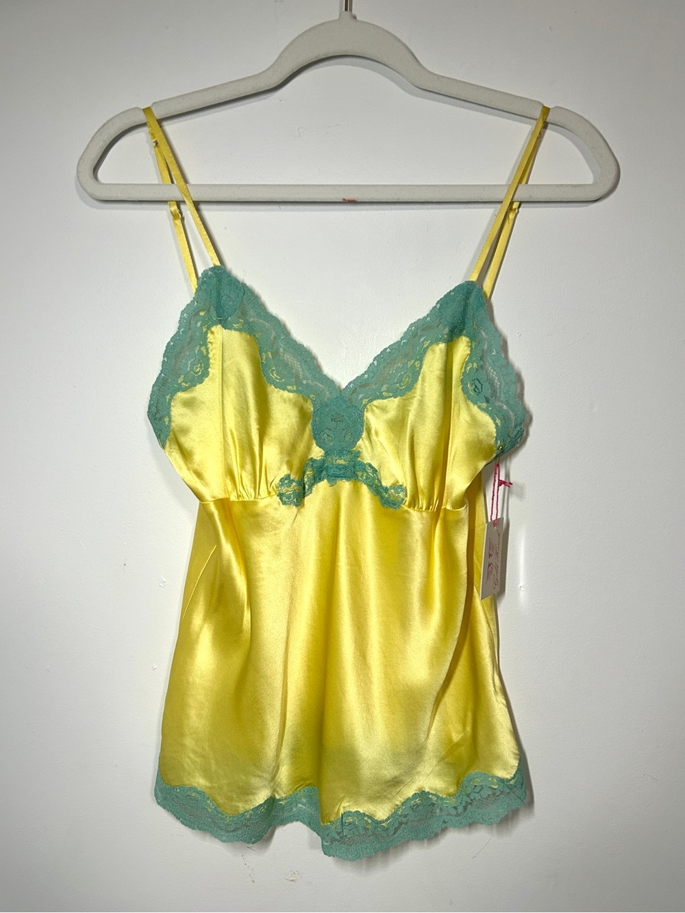 Gold Hawk 100% Silk Pearl Lace Two Tone Cami Y2K Inspired